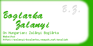 boglarka zalanyi business card